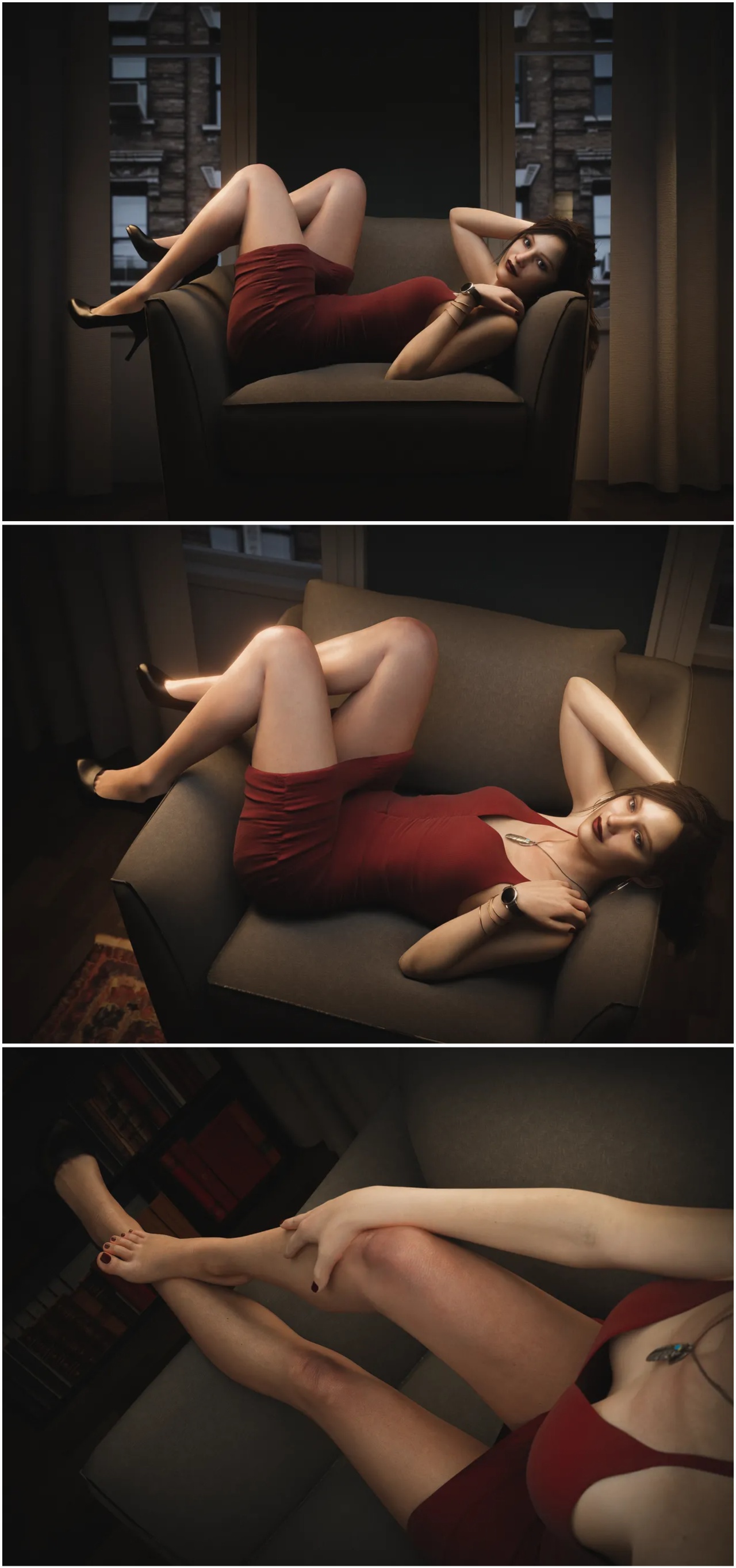 Her Dress: Claire Redfield x Leon S. Kennedy Porn Comics english 02