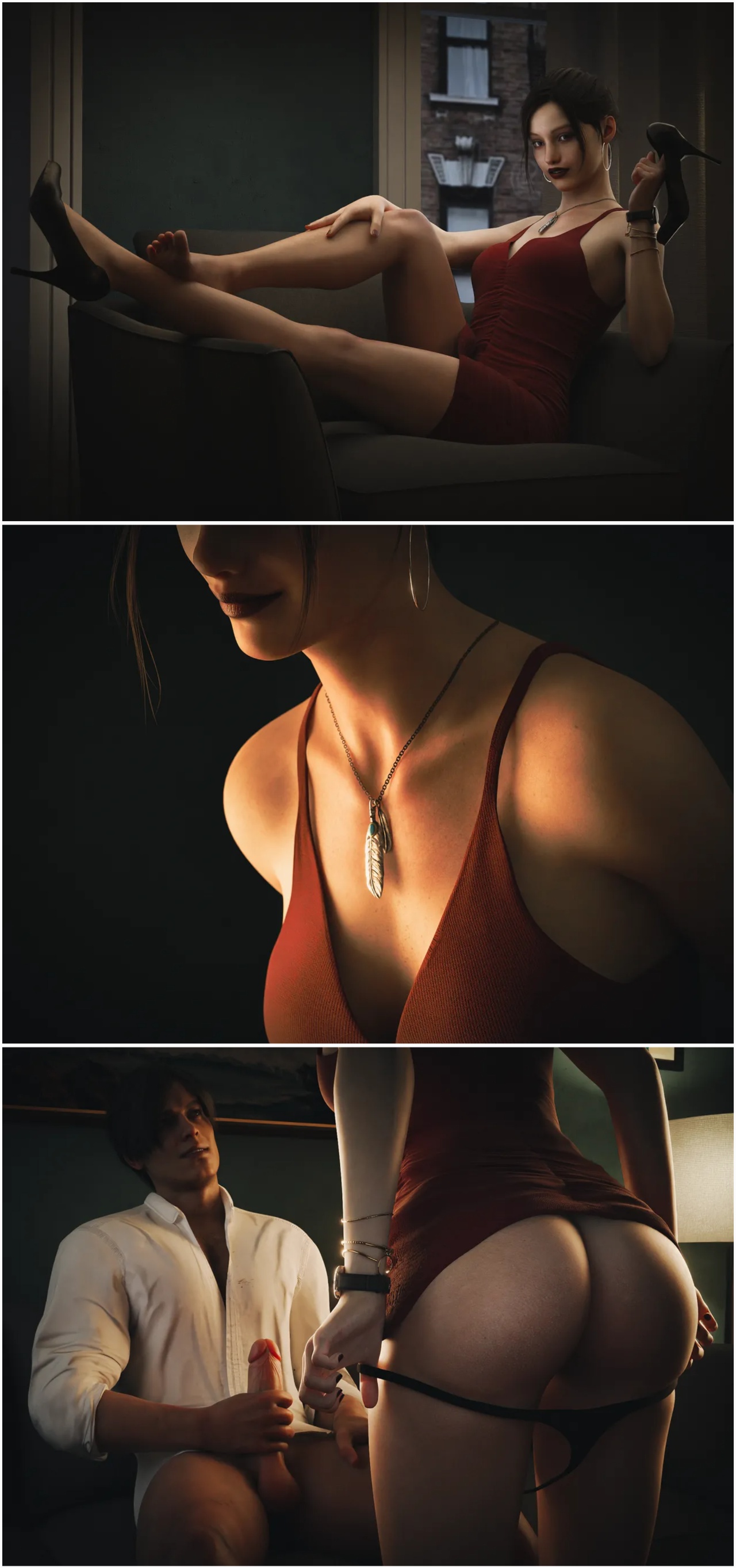 Her Dress: Claire Redfield x Leon S. Kennedy Porn Comics english 03