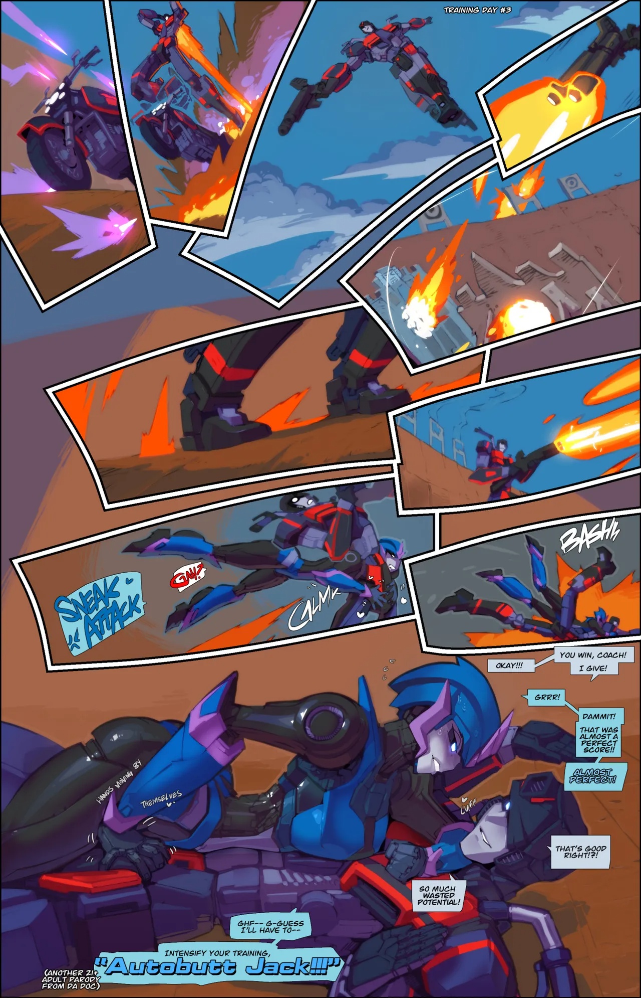 Jack X Arcee: "Autobutt Jack" Porn Comics english 02