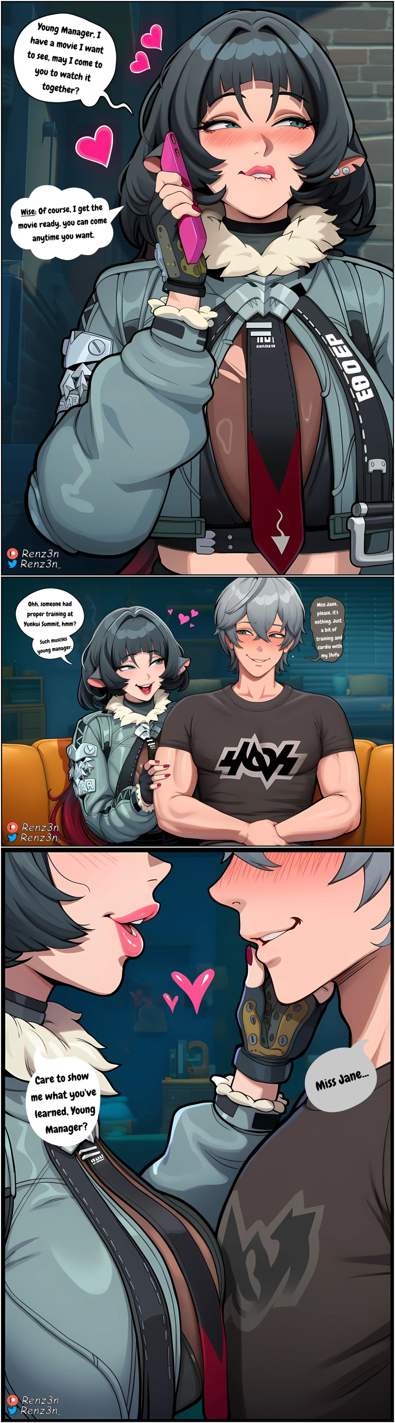 Jane x Wise Commission Porn Comics english 02