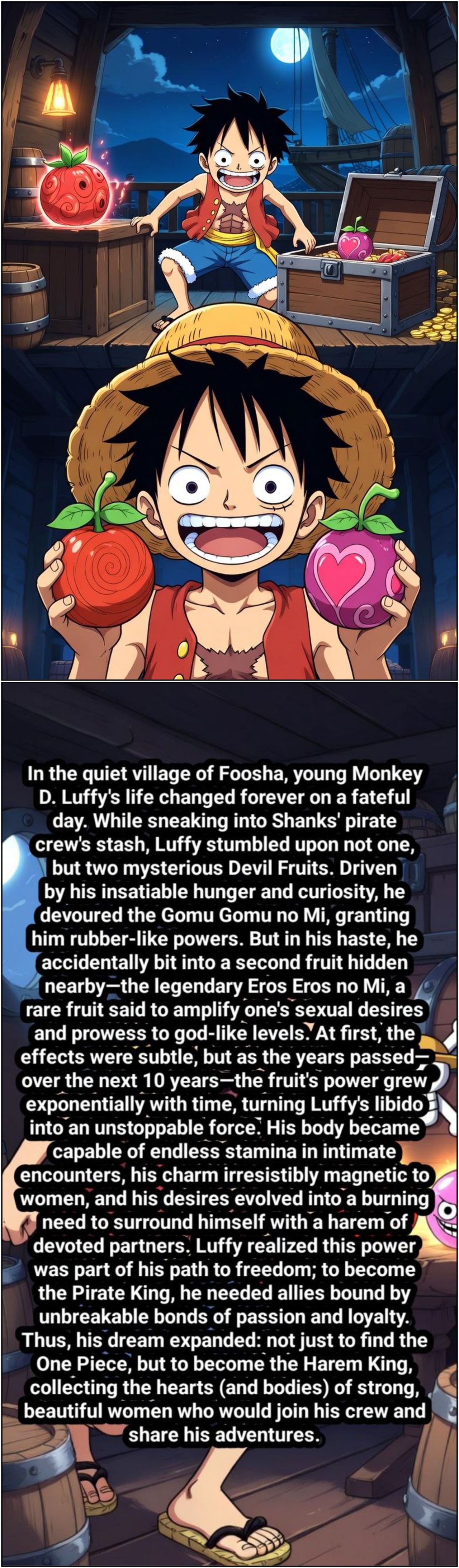 Luffy Become a Heram King Porn Comics english 04