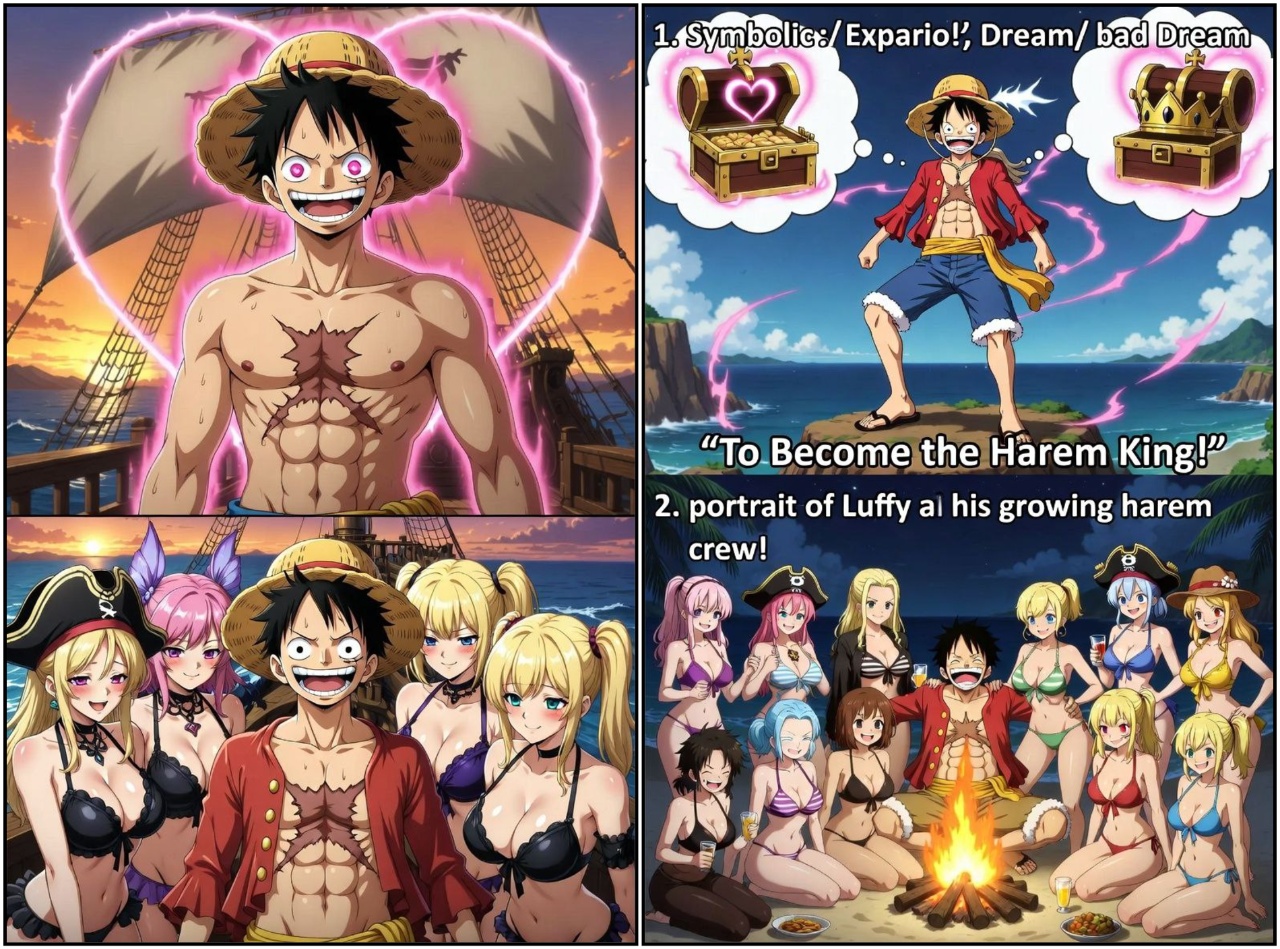 Luffy Become a Heram King Porn Comics english 06