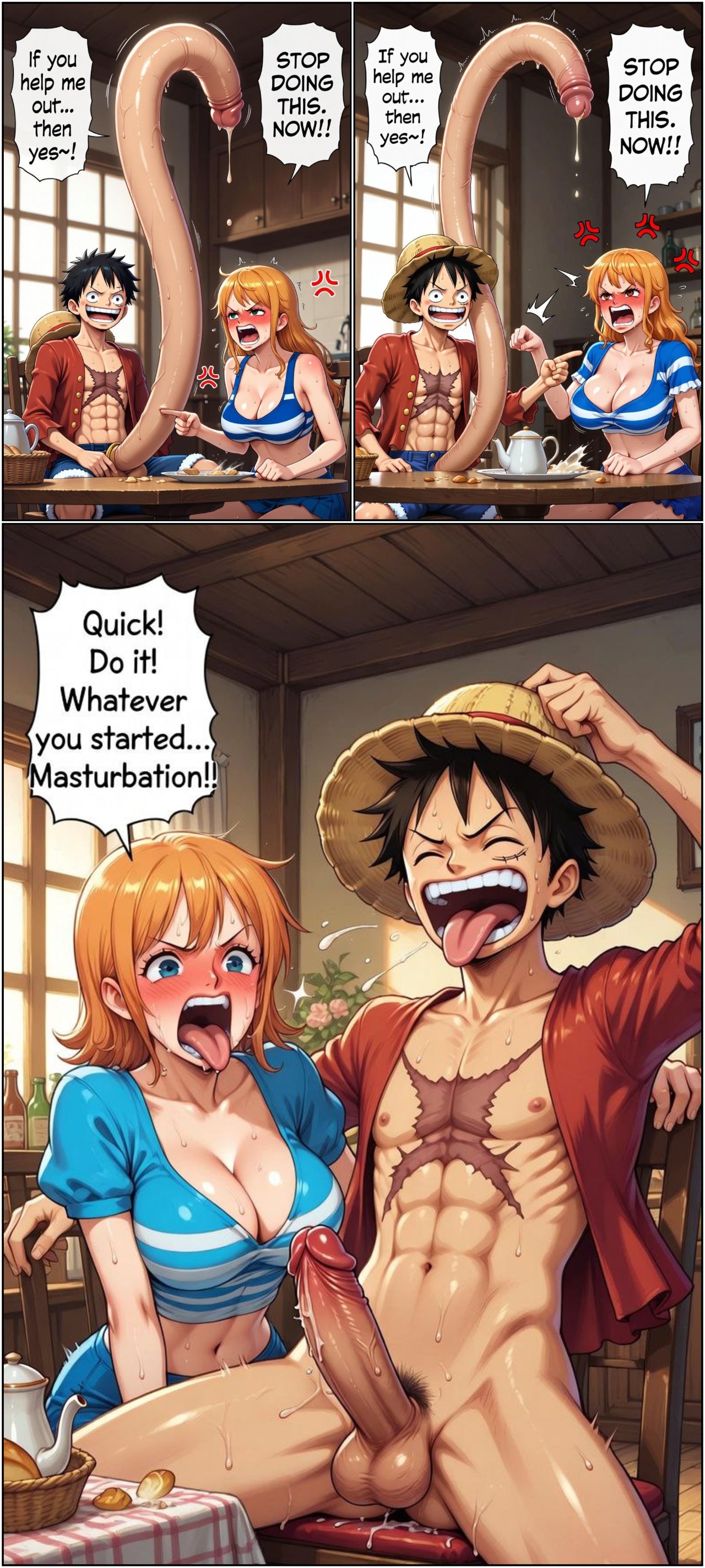 Luffy Become a Heram King Porn Comics english 15