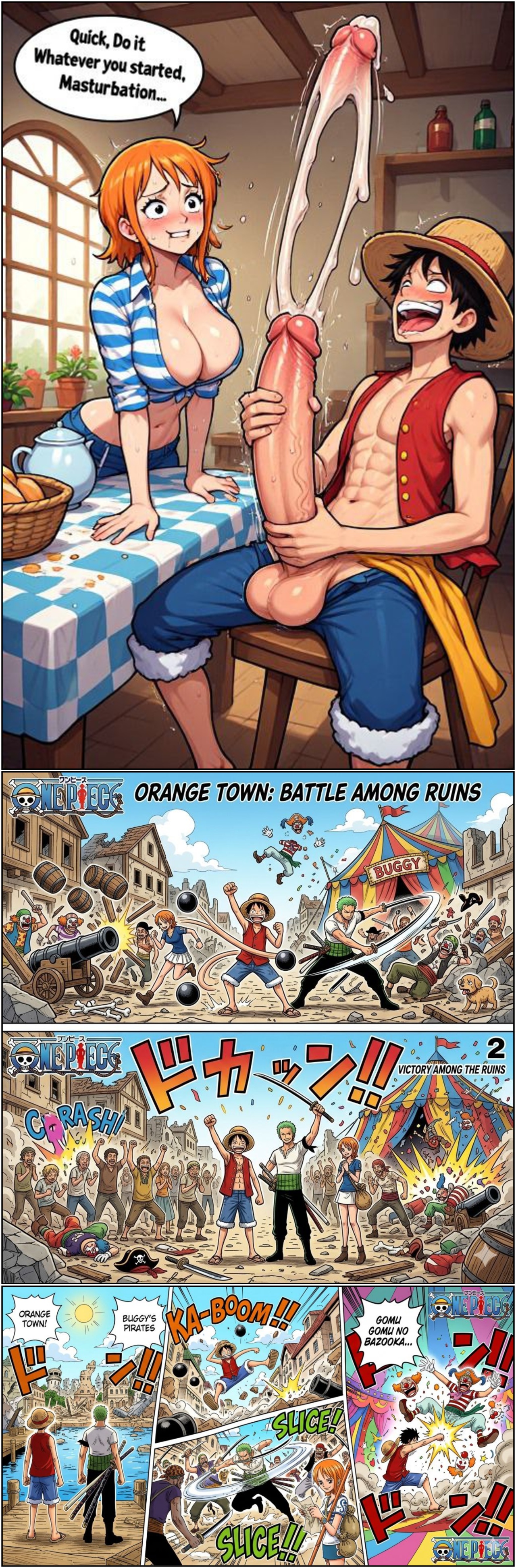 Luffy Become a Heram King Porn Comics english 16