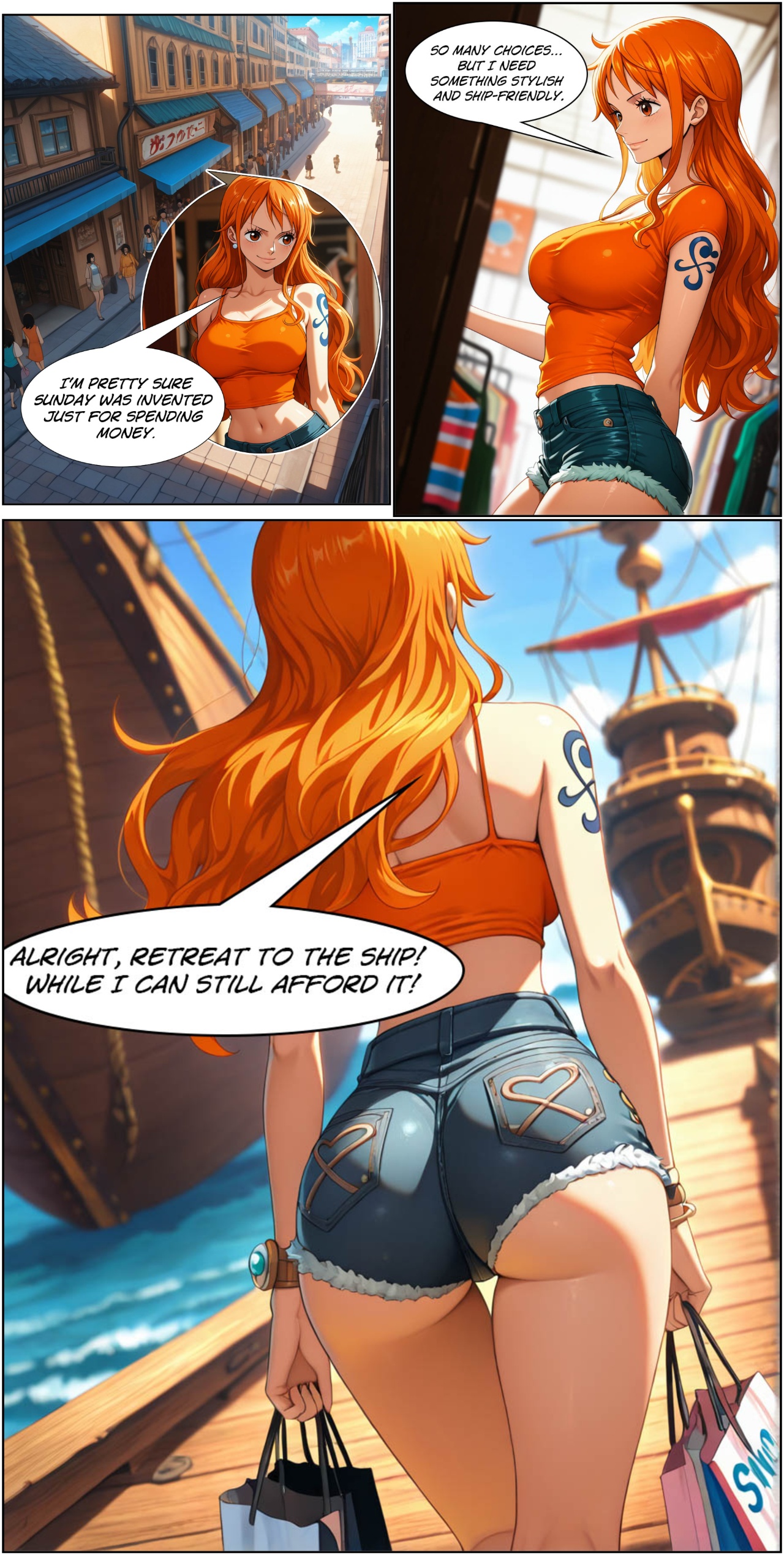 Nami Sunday Shopping Porn Comics english 02