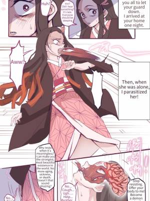 Nezuko Parasitized Porn Comics english 06