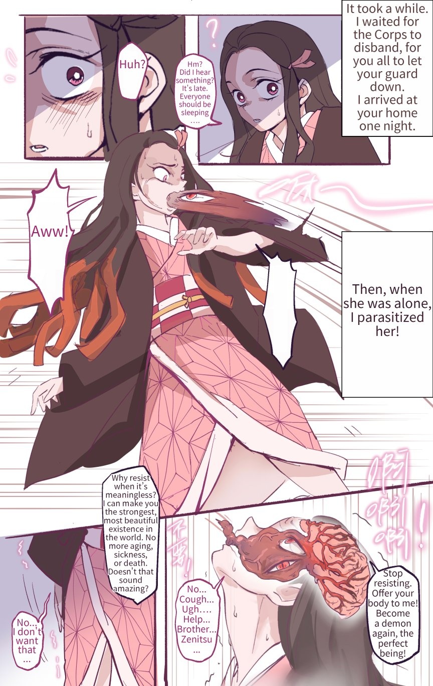 Nezuko Parasitized Porn Comics english 06