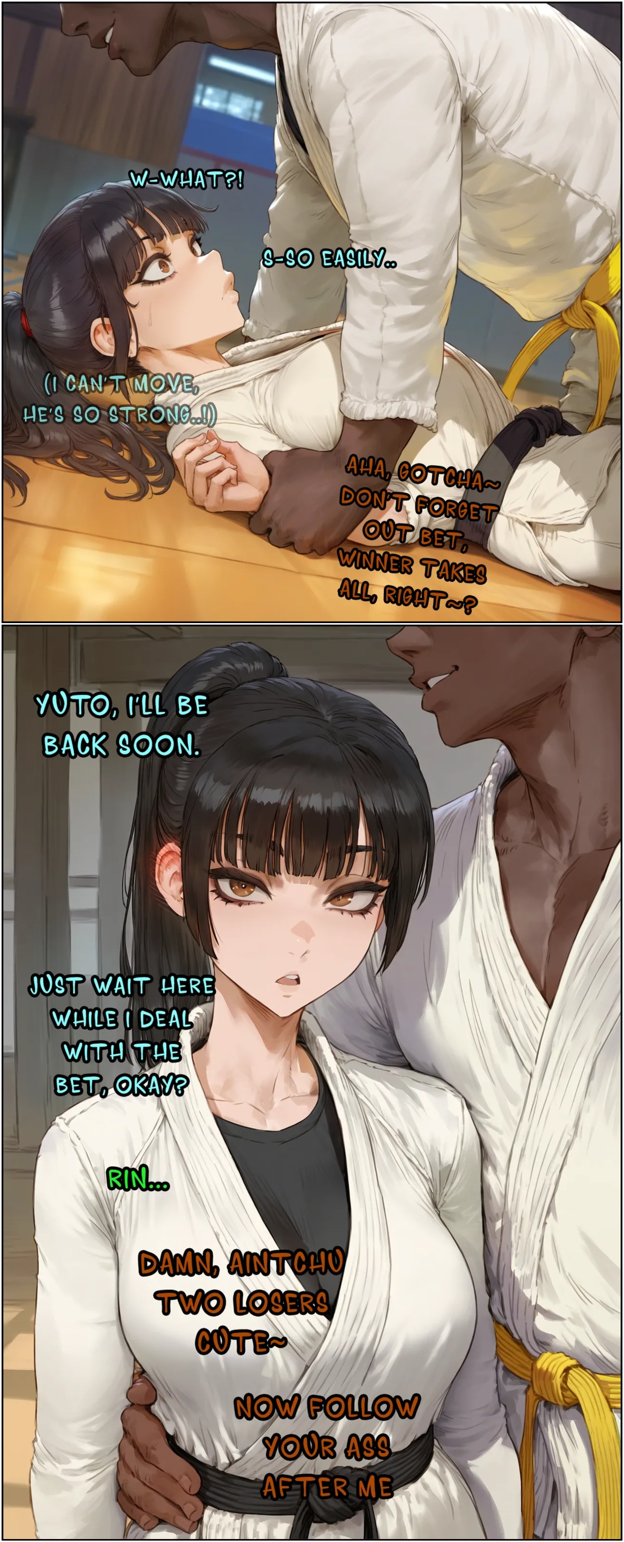Rin & Yuto Make a Bet With a Newbie Martial Artist Porn Comics english 03