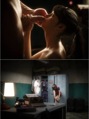 Safe Room Is a Love Room: Claire Redfield Porn Comics english 29