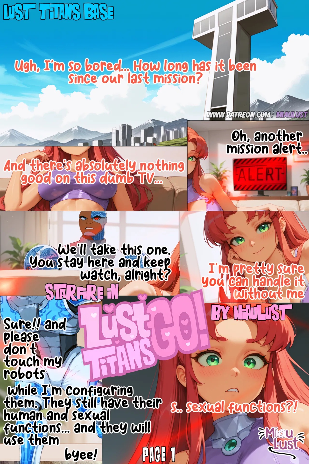 Starfire In Lust Titans Go! Porn Comics english 02