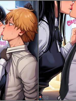 Yoru & Asa, Blowing Denji's Mind Porn Comics english 05